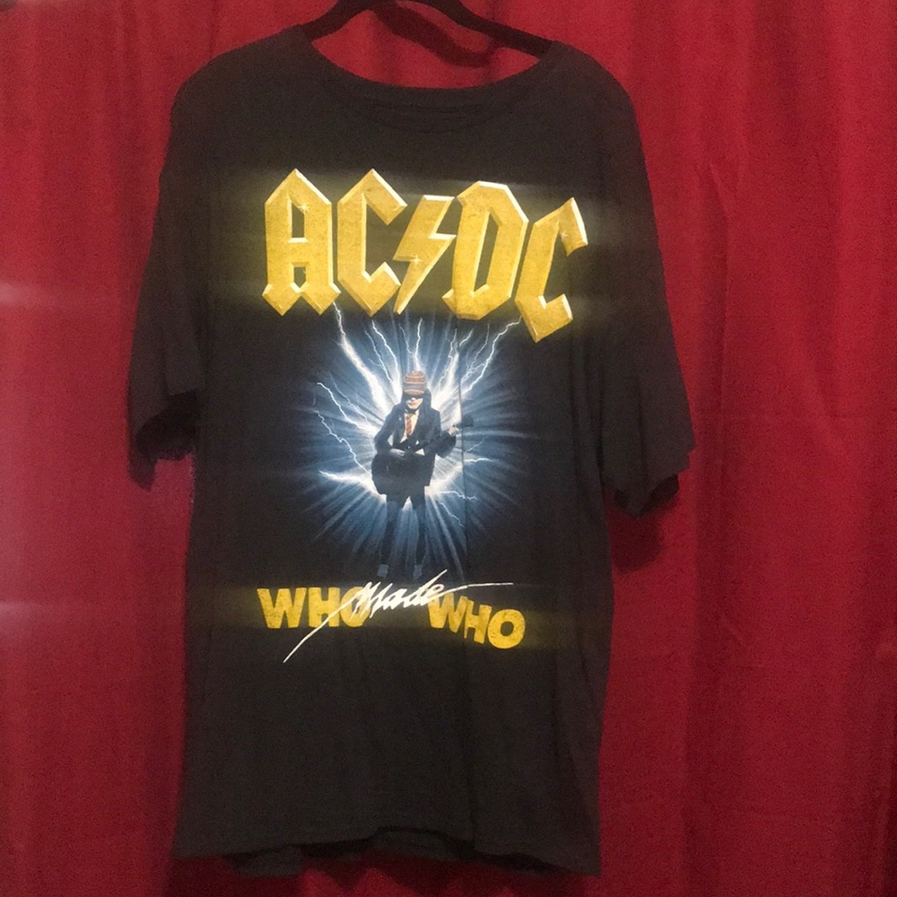 Mens AC/DC Black Xtra Large T-shirt 2017 XL